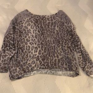Rachel Roy three-quarter length cheetah shirt